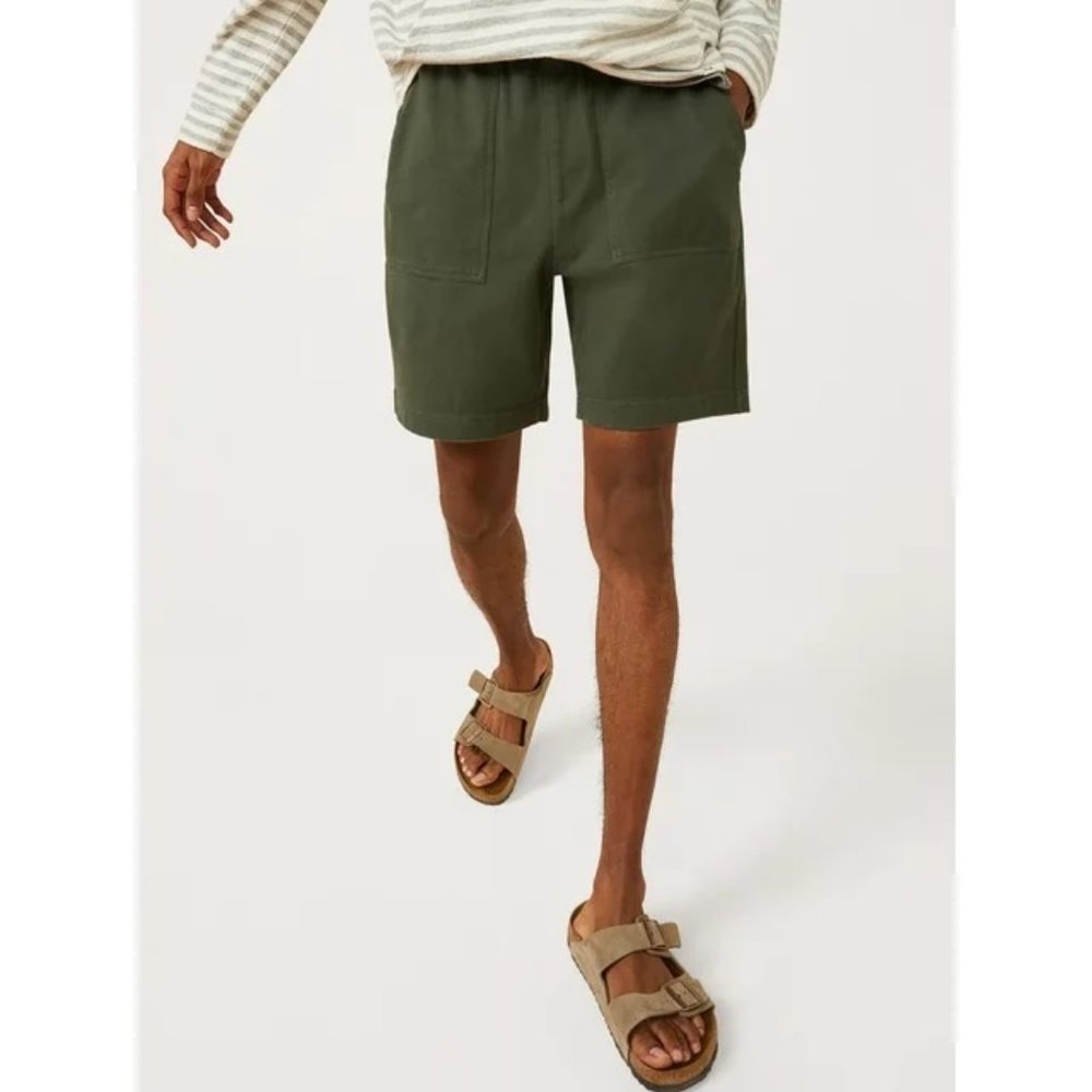 Free Assembly Mens Knit Jam Shorts Elastic Waist w/Patch Pockets Size Small NWT